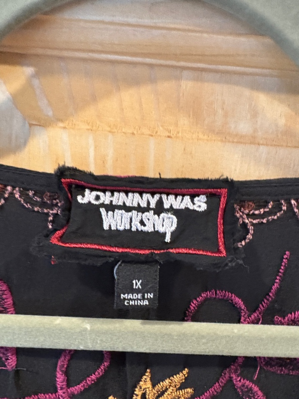 Johnny Was Black Toni Dolman Maxi Dress with Embroidery 1X - Picture 2 of 10